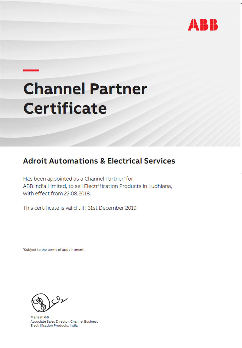 Adroit Automation Certifications